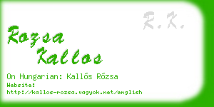 rozsa kallos business card